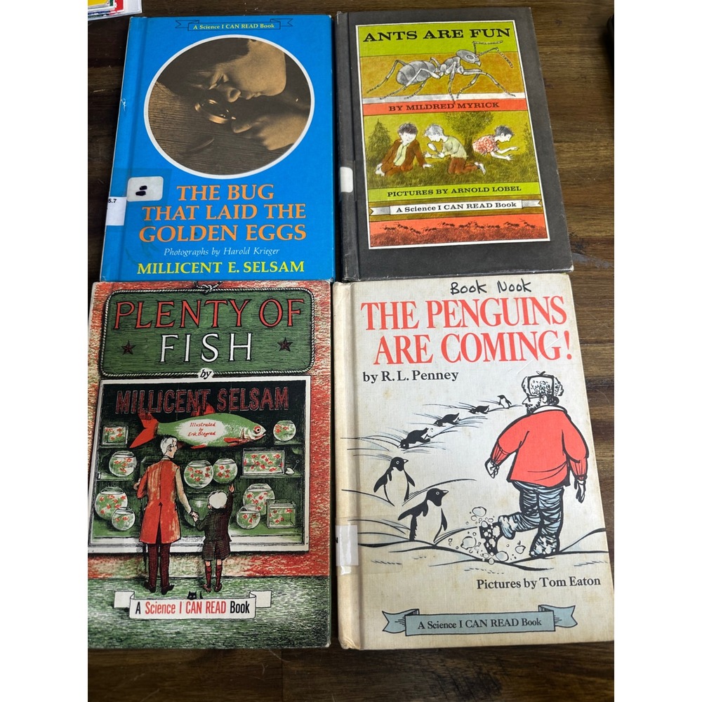 Vintage Science I CAN READ Books Lot of 4 Harper & Row Selsam Myrick Penney
